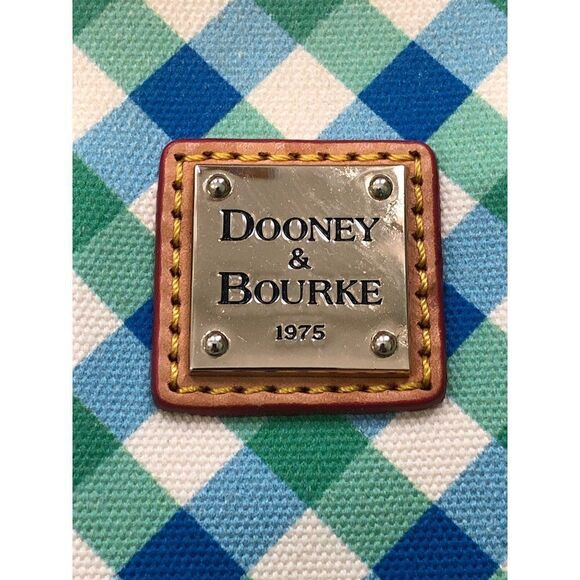 Dooney & Bourke Elsie Green Blue Zipped Satchel - Picture 2 of 5